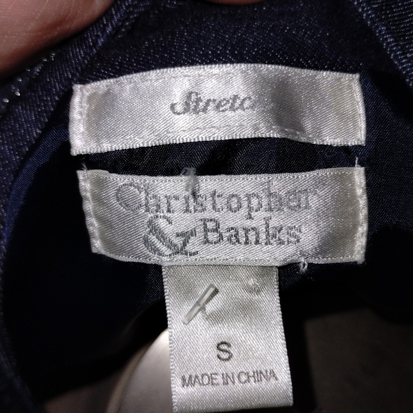 Christopher Banks soft Blue Jean Blazer Jacket size small - Picture 7 of 7